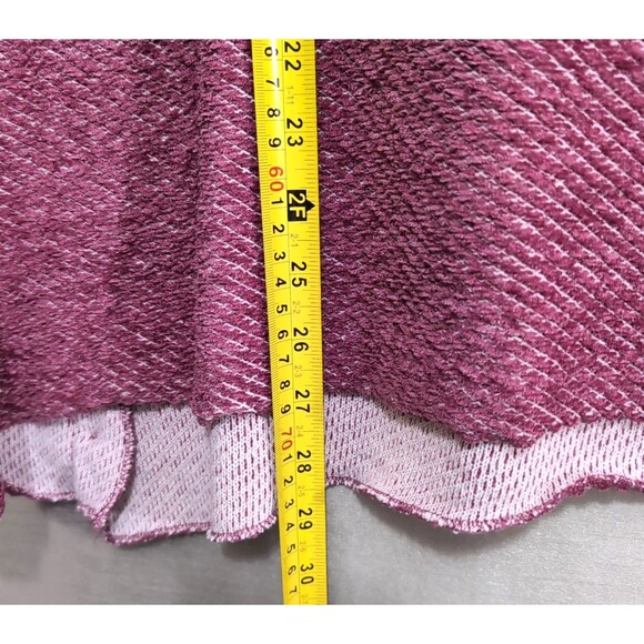 Soft Surroundings MEDIUM Terry Pullover Tunic Top Cowl Neck Pink Lagonlook Boho - Picture 6 of 16
